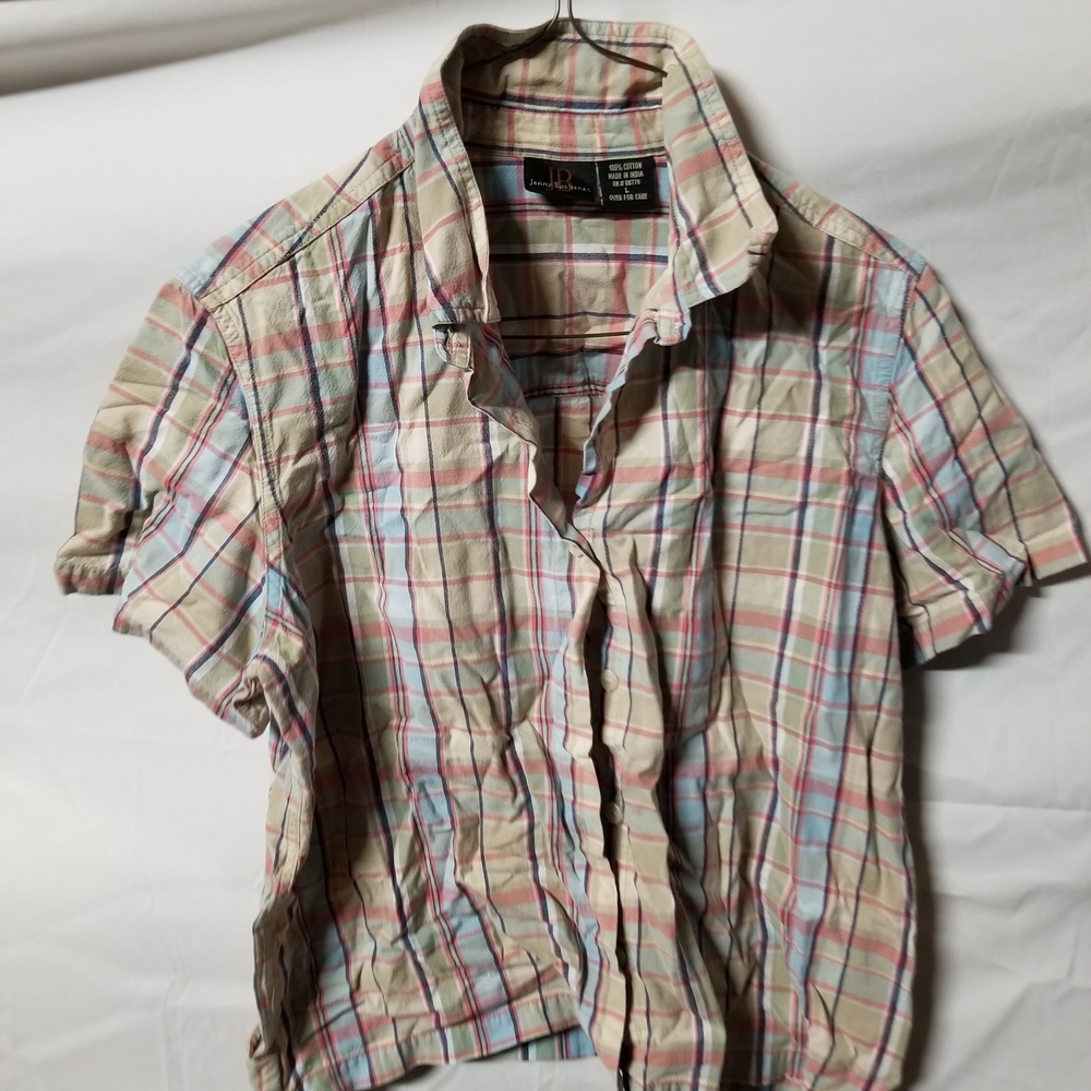 Men's Multicolor Plaid Button-Down Shirt